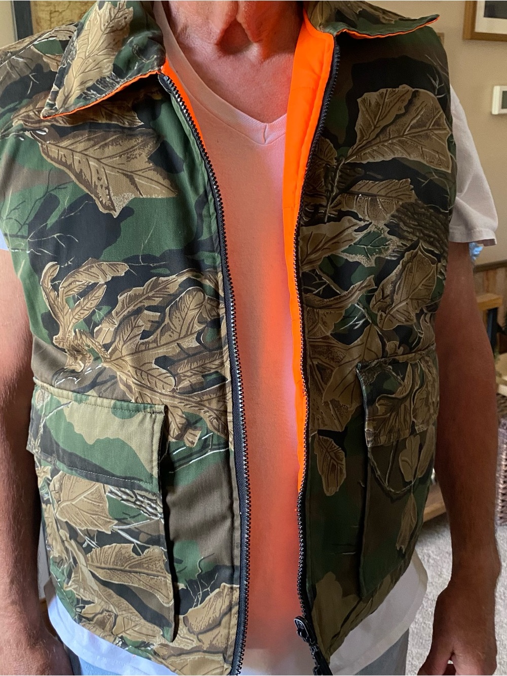 Northwest Territory Large Reversible Camo/Orange Vest